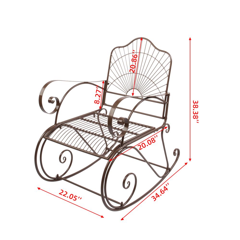 Iron Art Single Rocking Chair