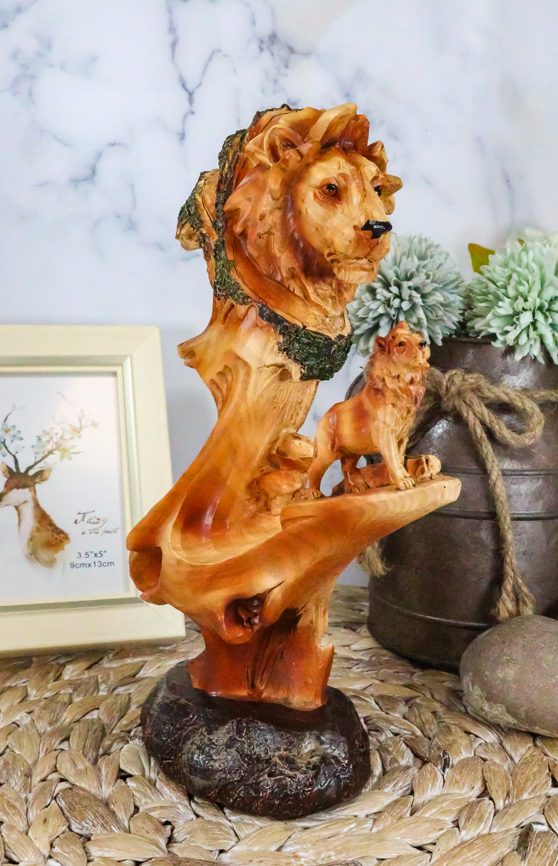 African Savanna Safari Lion Statue 9.25" Figurine