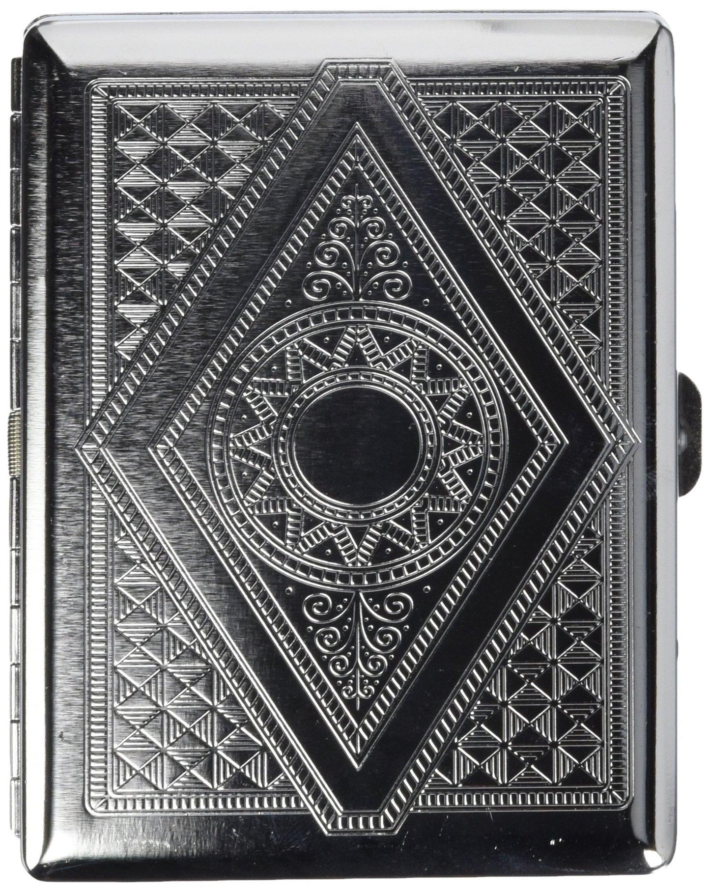 Crush Proof Chrome Cigarette Case (Hold King Size and 100mm)