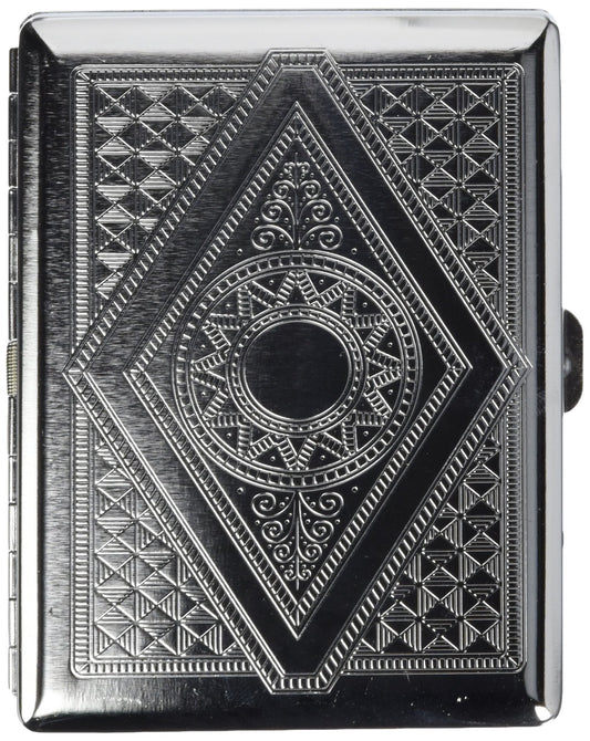 Crush Proof Chrome Cigarette Case (Hold King Size and 100mm)
