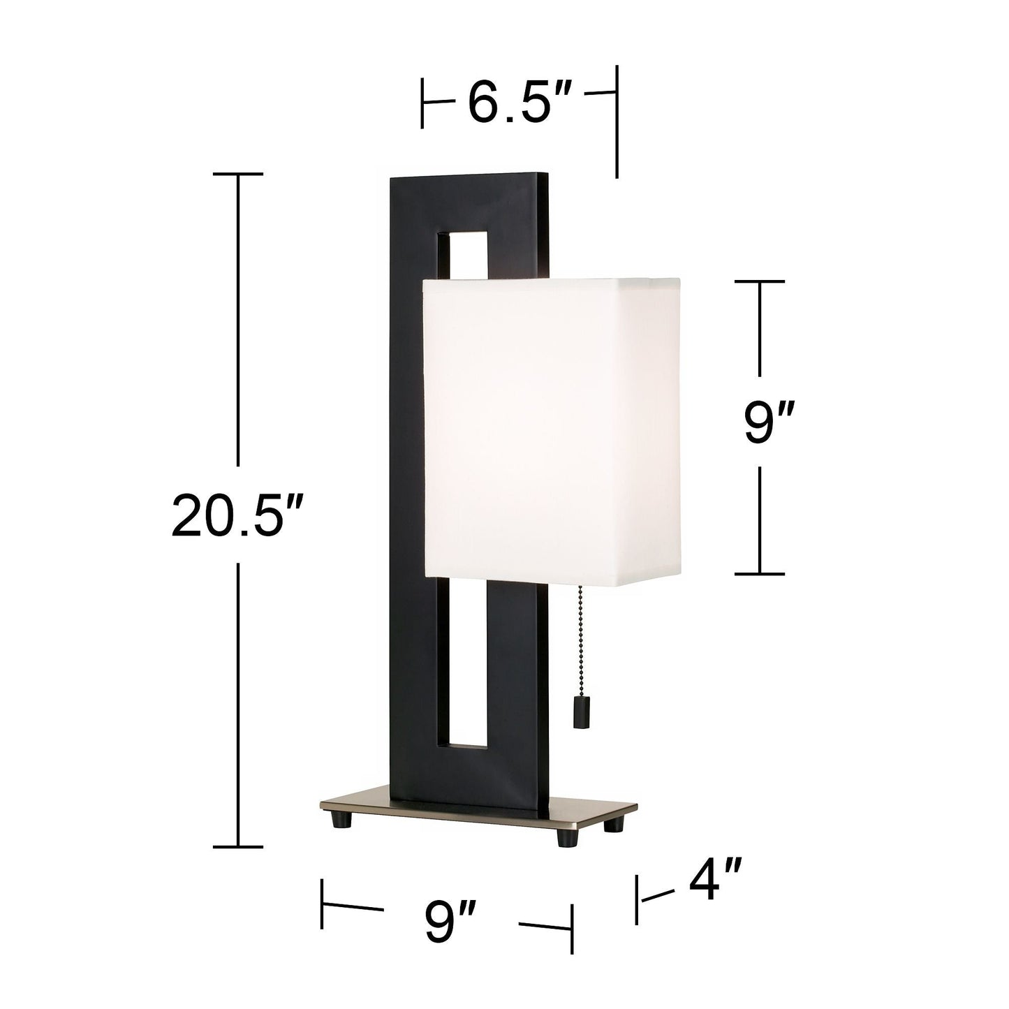 Modern Accent Table Lamp -Black
