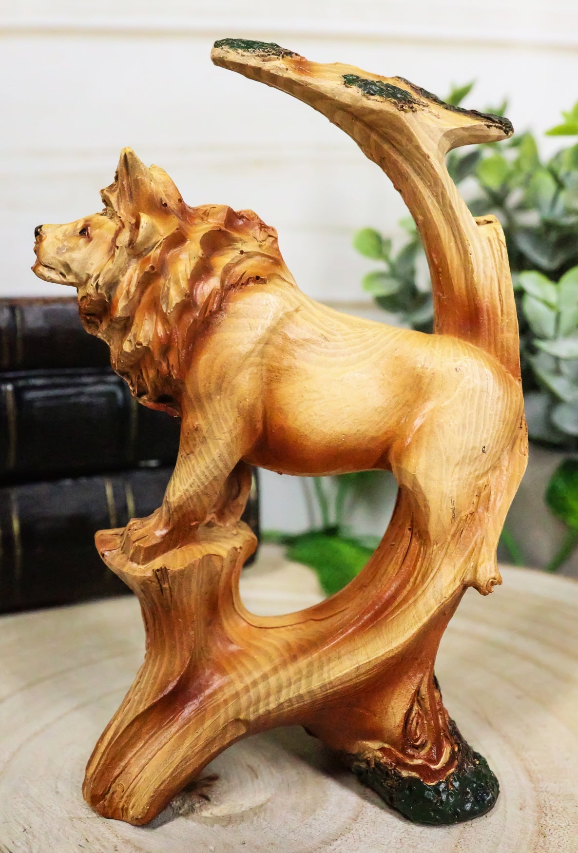 Safari Apex Predator Big Cat Lion Carving Resin Figurine