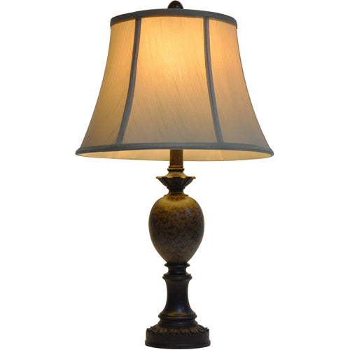 Marble Accent Table Lamp, Bronze Finish
