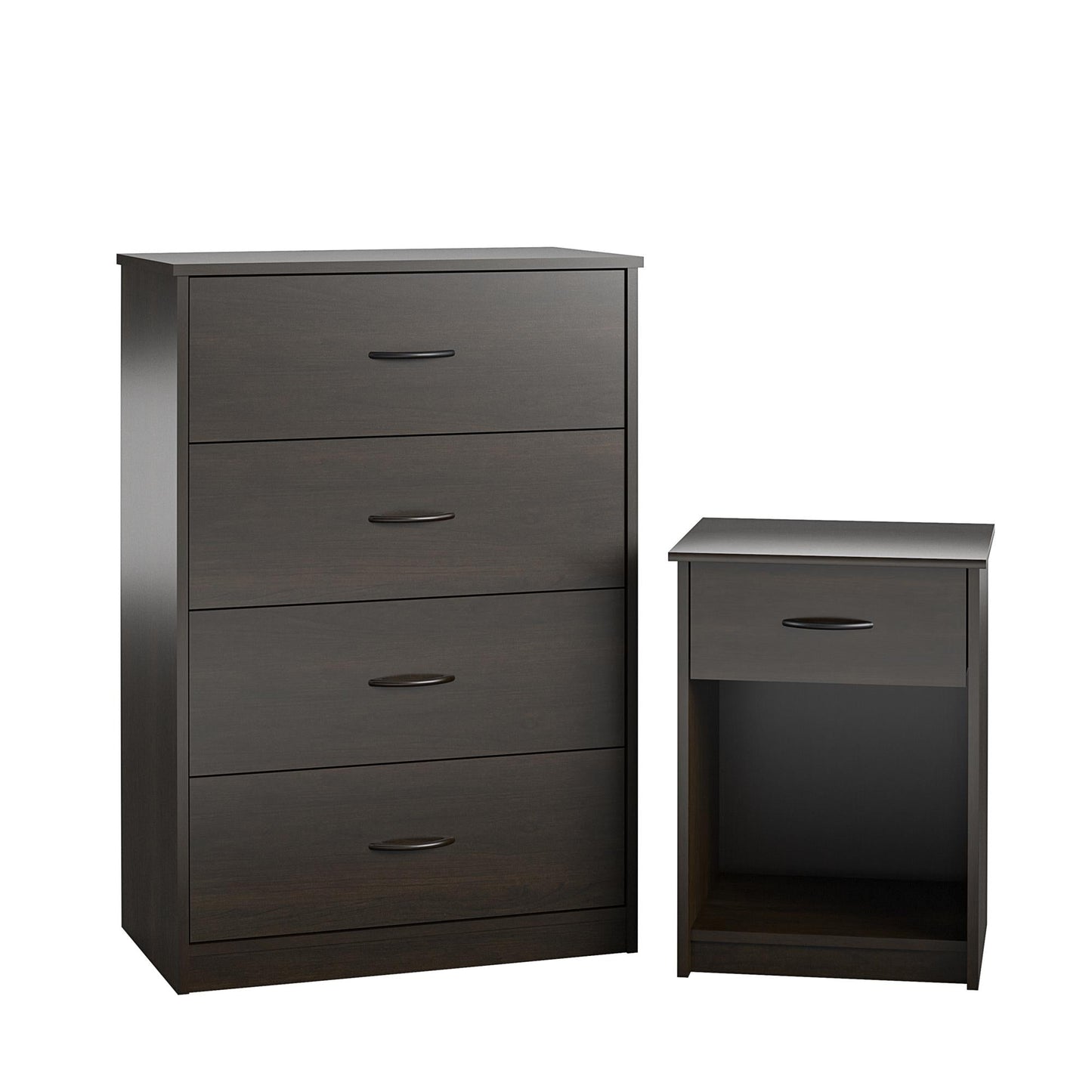 Nightstand with Drawer, White