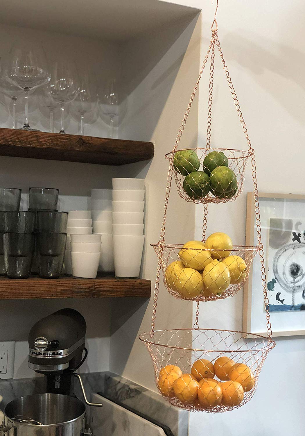 3-Tier Kitchen Hanging Fruit Baskets