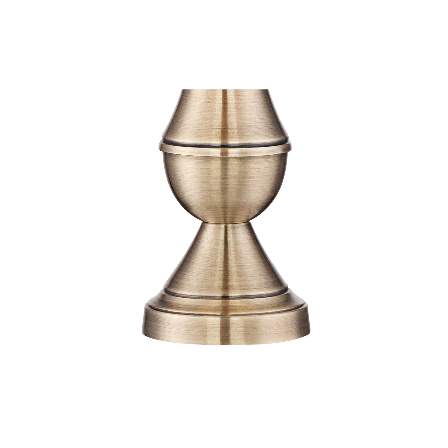 Table Lamps Set of 2 Antique Brass Metal Beige Drum Shade