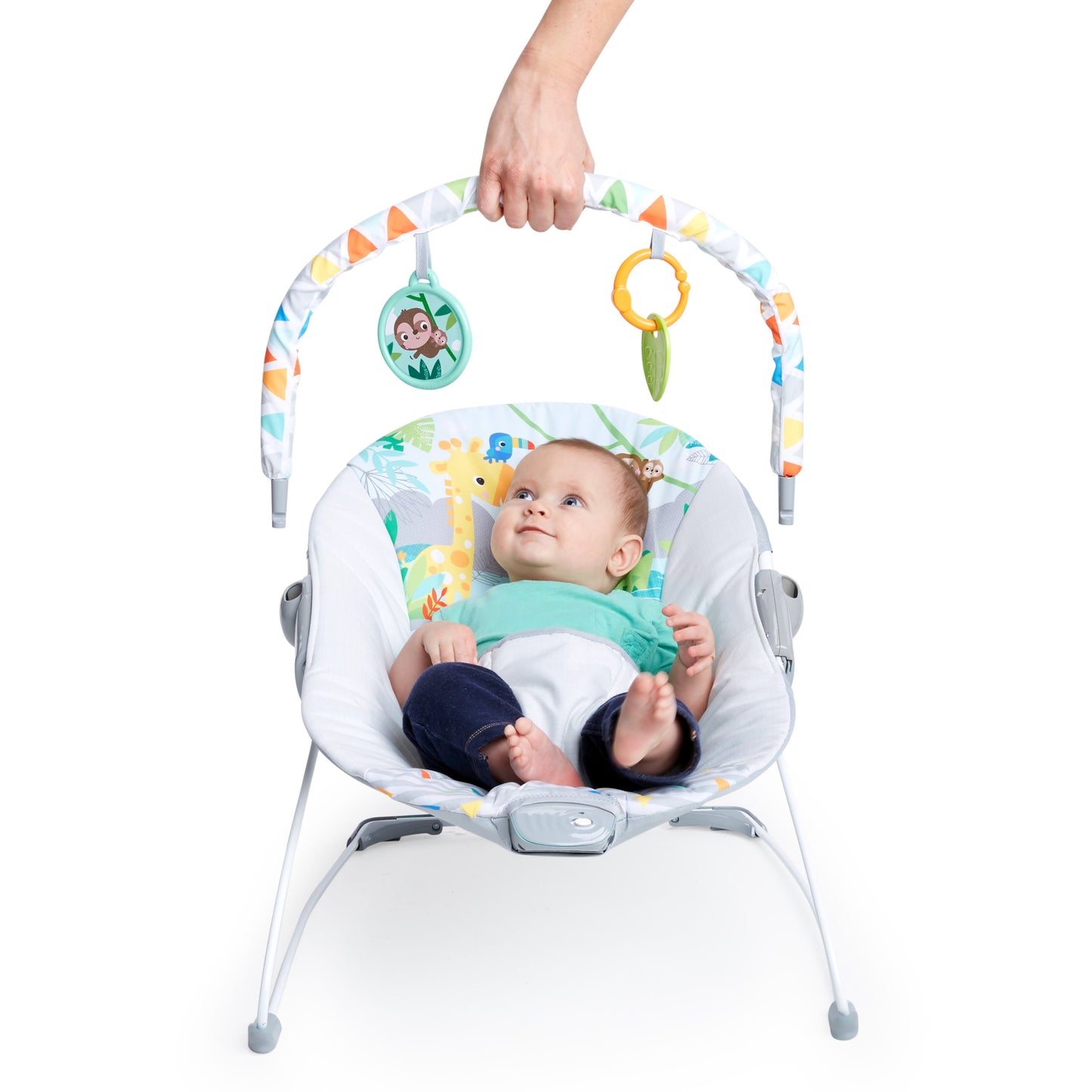 Vibrating Baby Bouncer with Toy bar