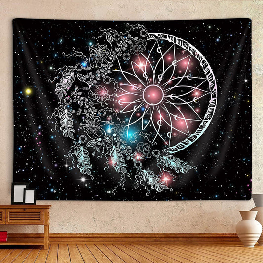 Colorful Pink Dream Catcher Tapestry for Home Decoration