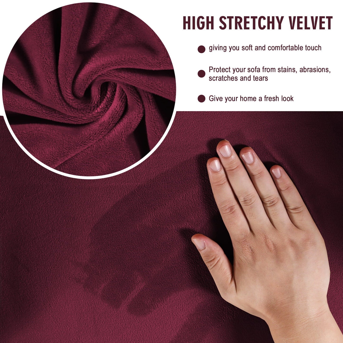 Sofa Covers for 3 Seaters (Base Cover Plus 3 Individual Cushion Covers)