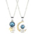 2Pcs/set Cute Star Moon Astronaut Pendant Necklace