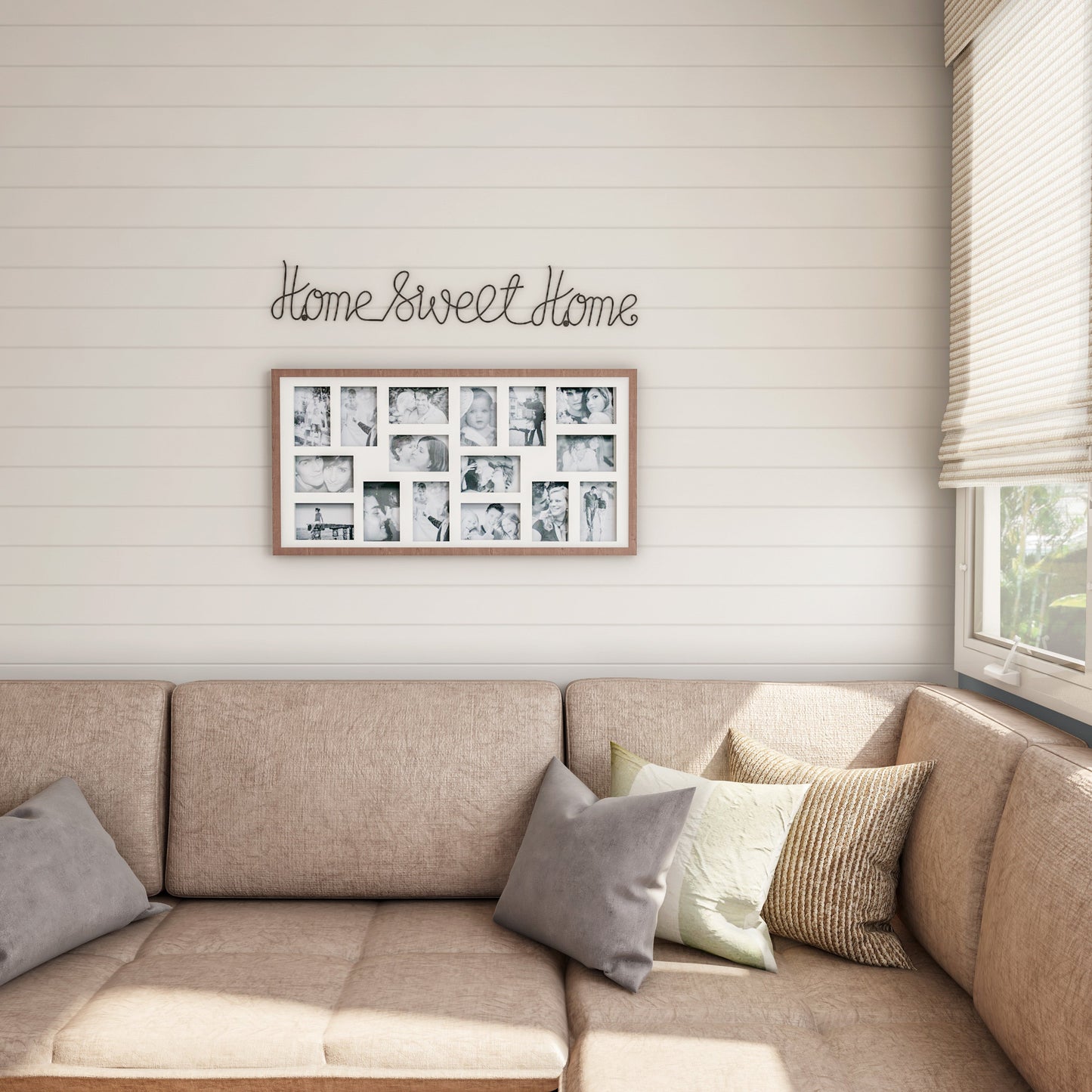 Metal Cut-out- Home Sweet Home Cursive 3D Word Sign Decor