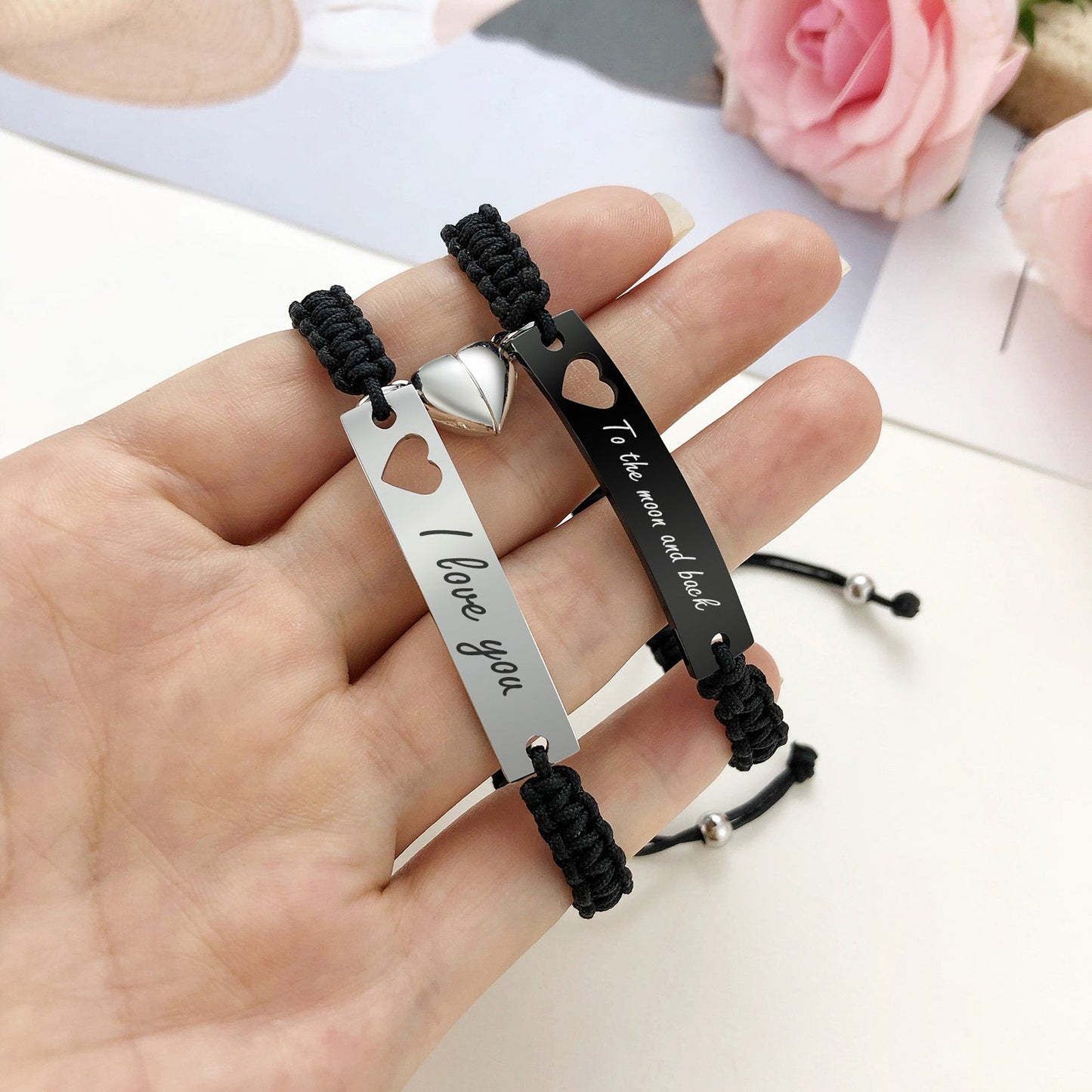 Adjustable Magnetic Couples Bracelets