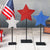 3 Pieces 4th of July Patriotic Decorations Wood Star Decoration (Twinkle Style)