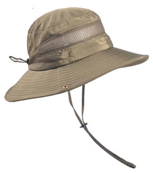 Men UV Protection Sun Hat Bucket Fishing Hiking Cap Wide Brim