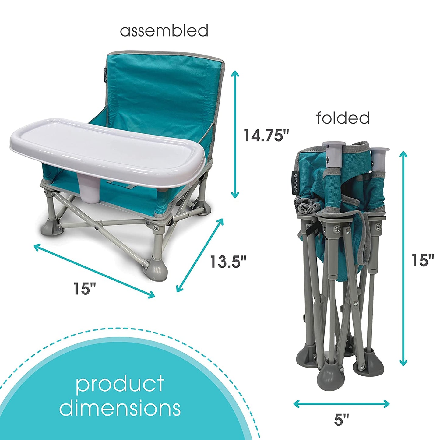 Baby Pop Up Chair for Meals & Playtime with Removable Tray and Toys