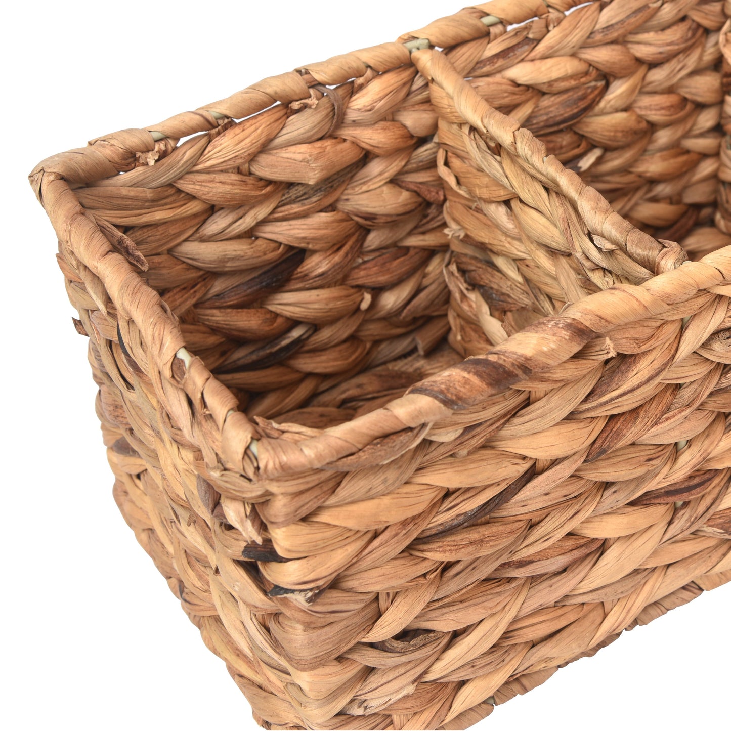 Woven Water Hyacinth Tank Basket, Natural