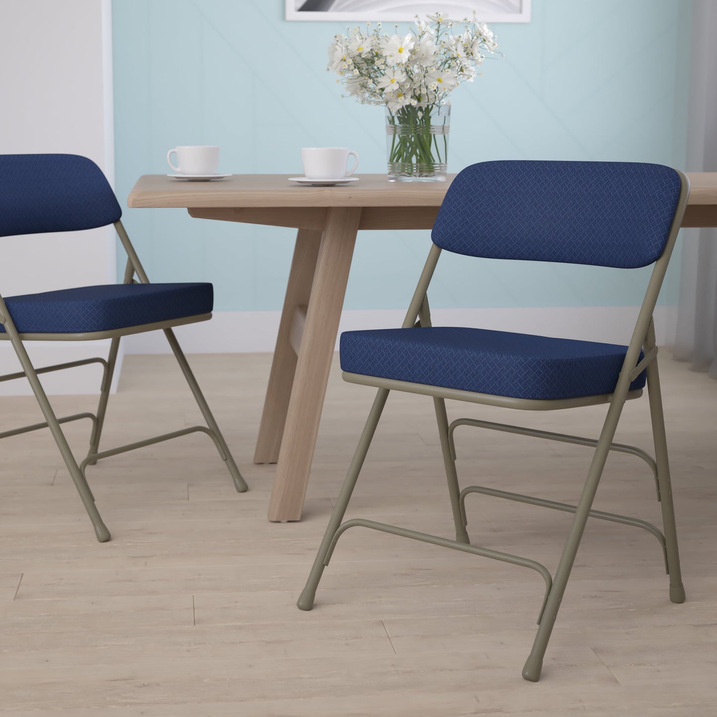 Premium Curved Triple Braced & Double Hinged Folding Chair