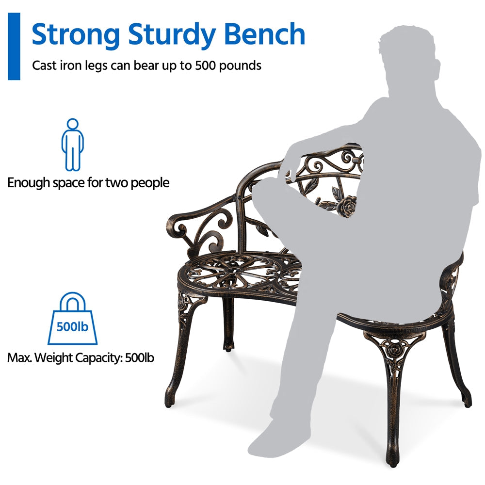 Outdoor Durable Aluminium Garden Bench