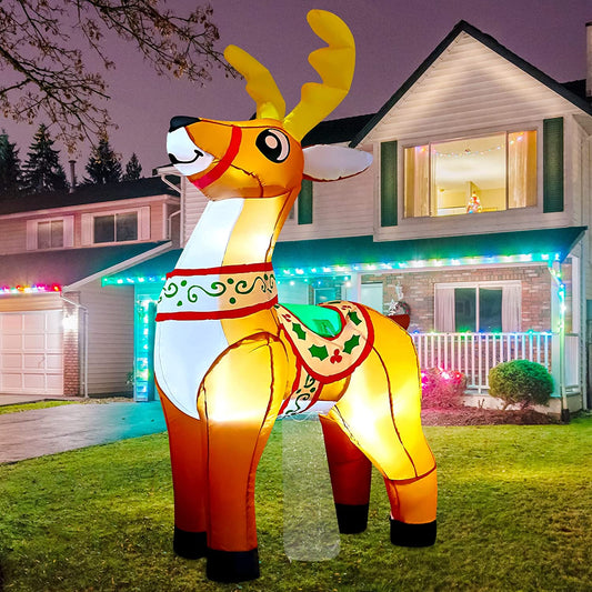 5.5 FT  Christmas Inflatables Reindeer w/ LEDs