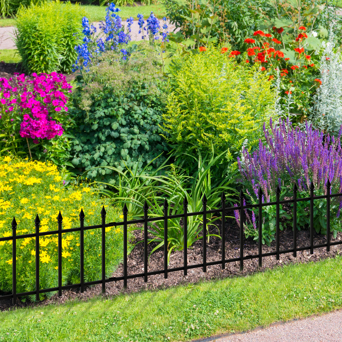 Black Powder Coated Steel Garden Border