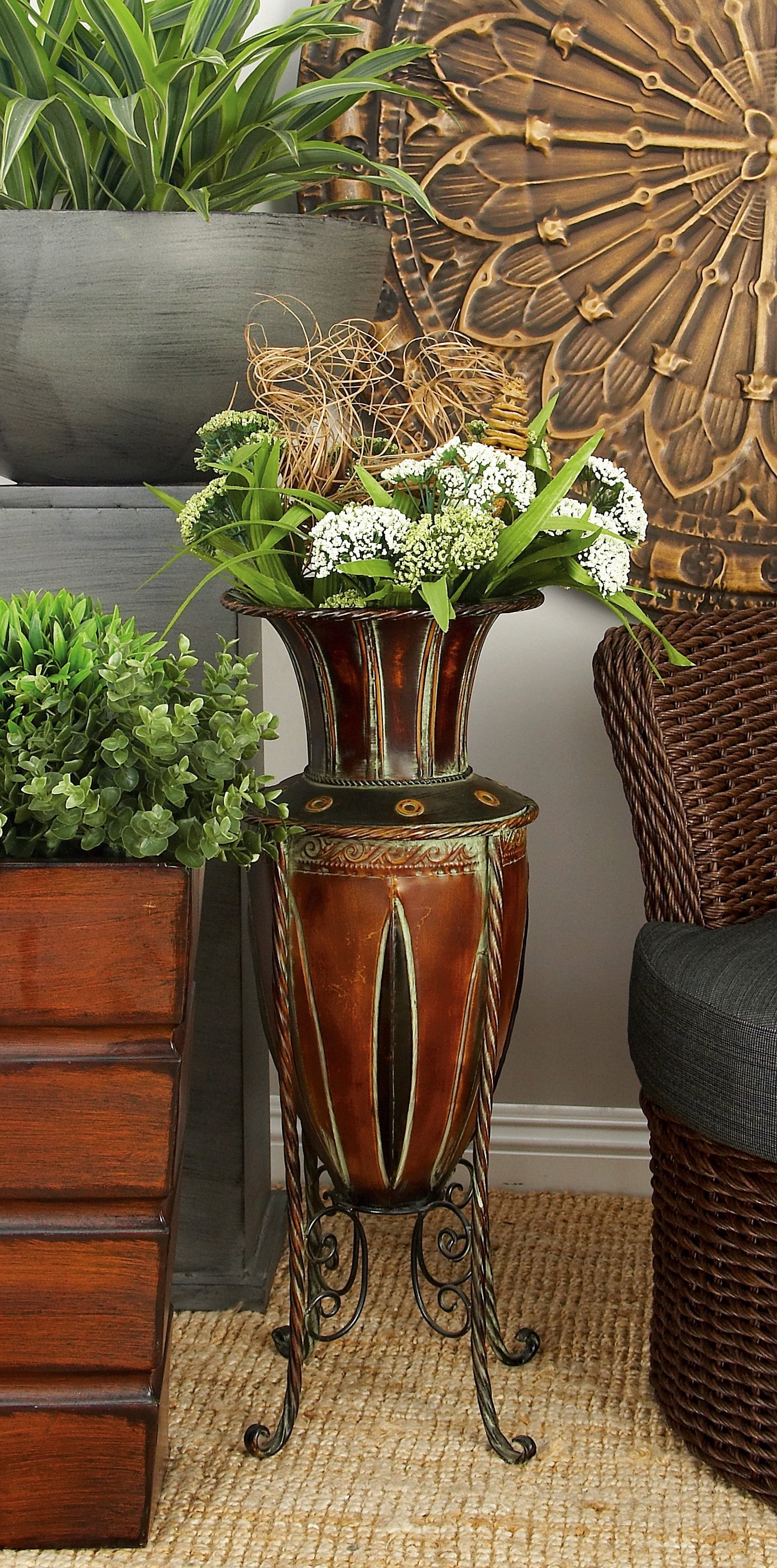 27 in RUSTIC Geometric Iron Tabletop