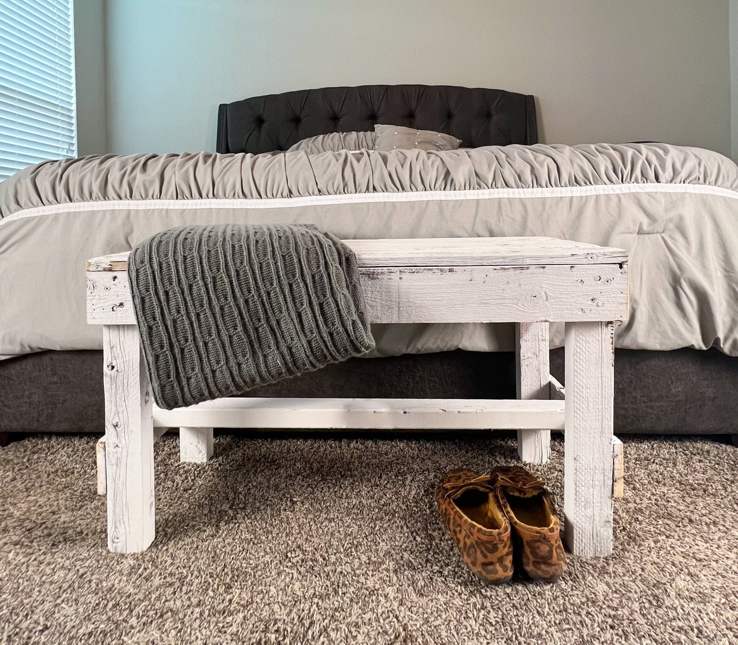 Woven Paths Wood Bench