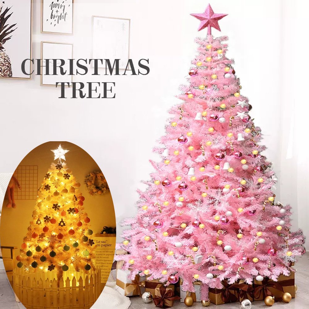 7ft Premium  Artificial Pre-Lit Christmas Tree w/  Ornaments & Star Topper