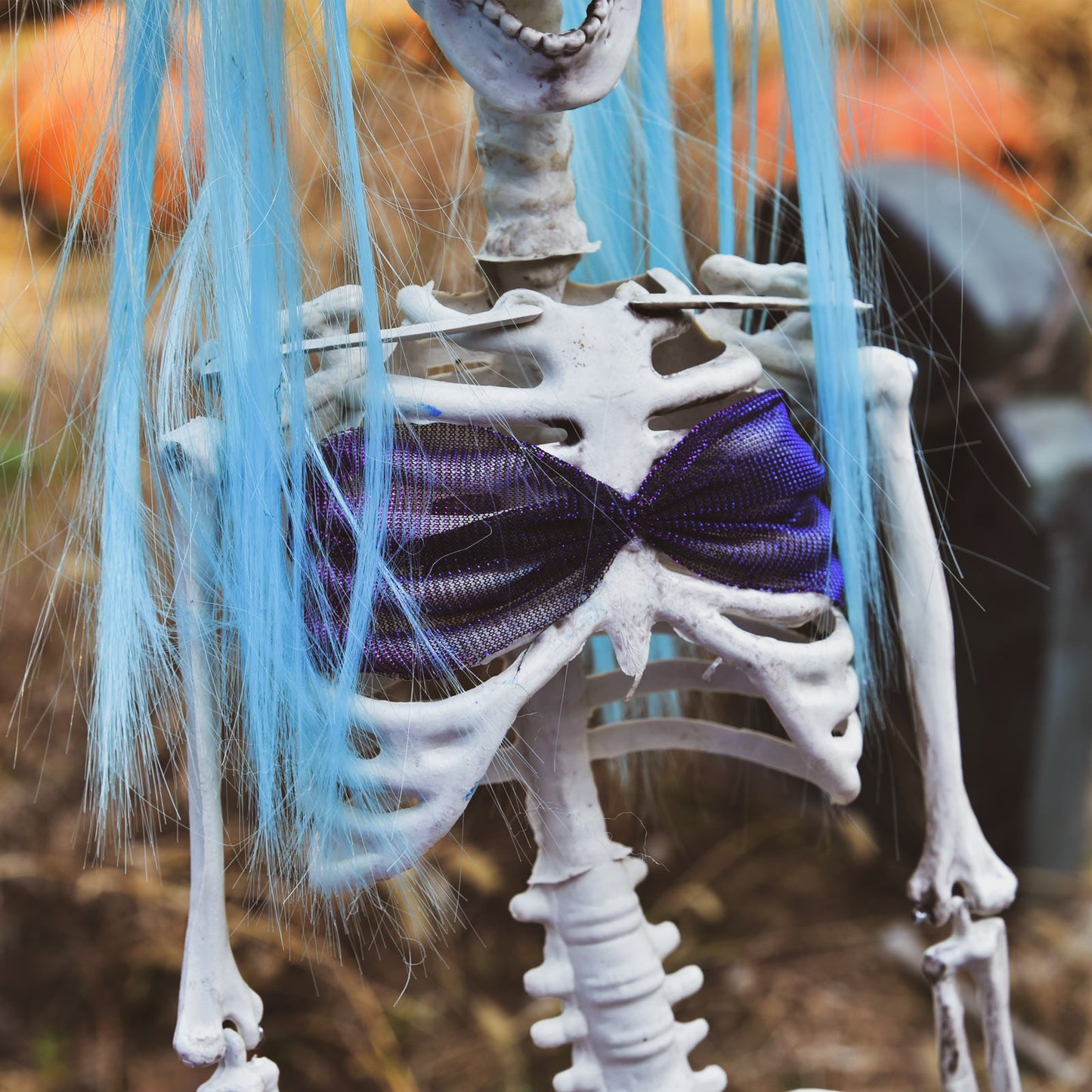 29.5" Halloween Fake Mermaid Skeleton Decoration