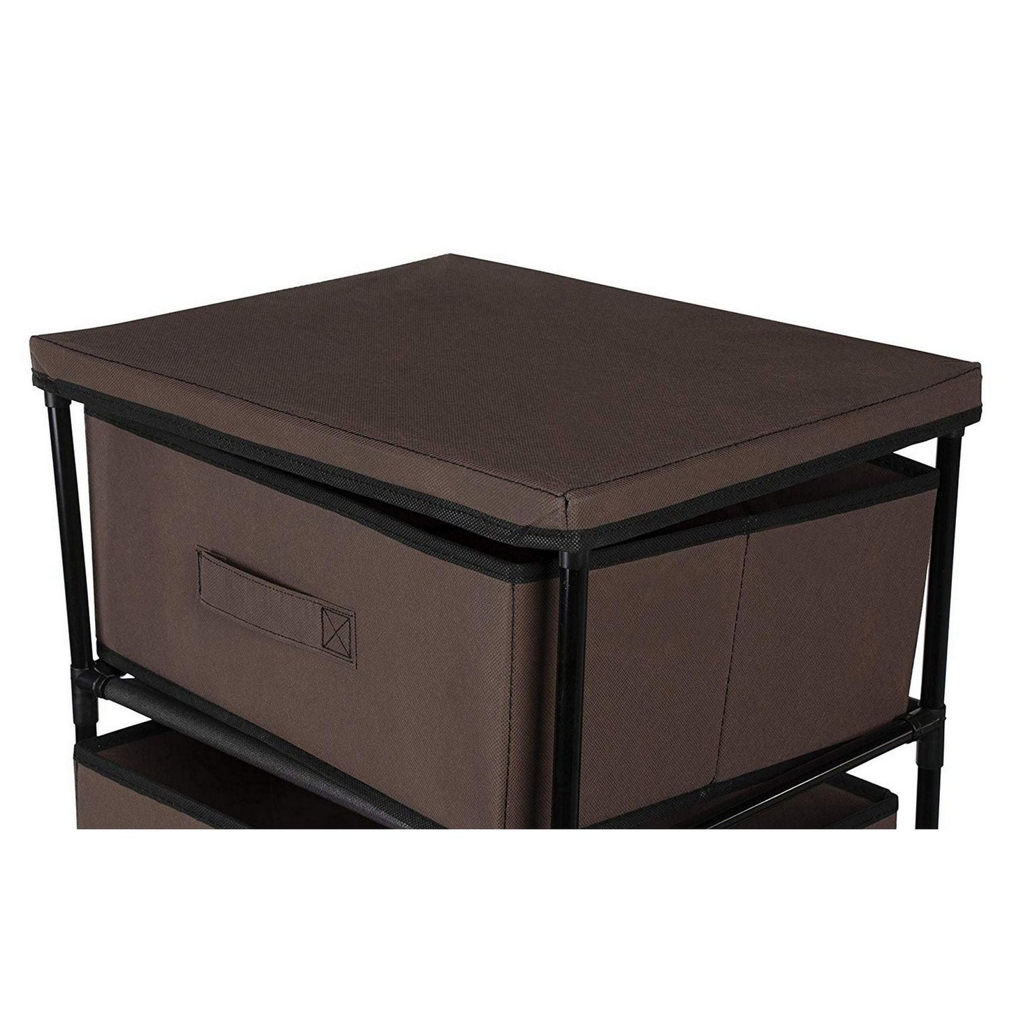 4 Layer Cabinet Clothes Organizer Storage w/  Dark Brown