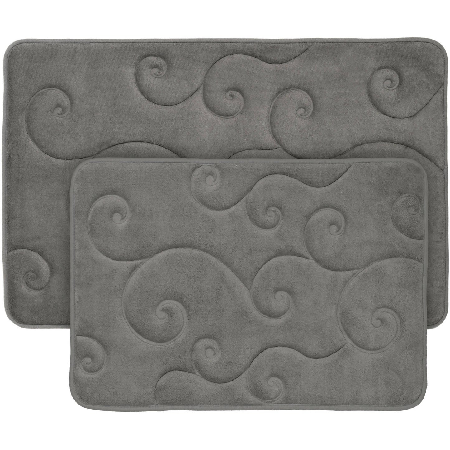 2-Pieces Memory Foam Bath Mat Set