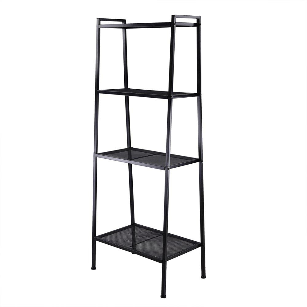 4 Tier Metal Leaning Ladder Shelf Bookcase