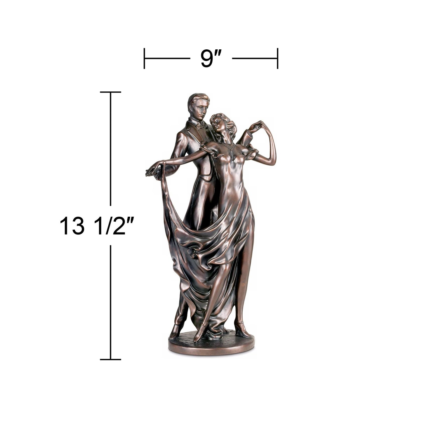 Dancing Lovers 13 1/2" High Accent Sculpture Home Decoration