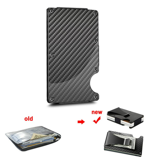 Men RFID Blocking Slim Money Clip Wallet Credit Card ID Holder Thin Minimalist