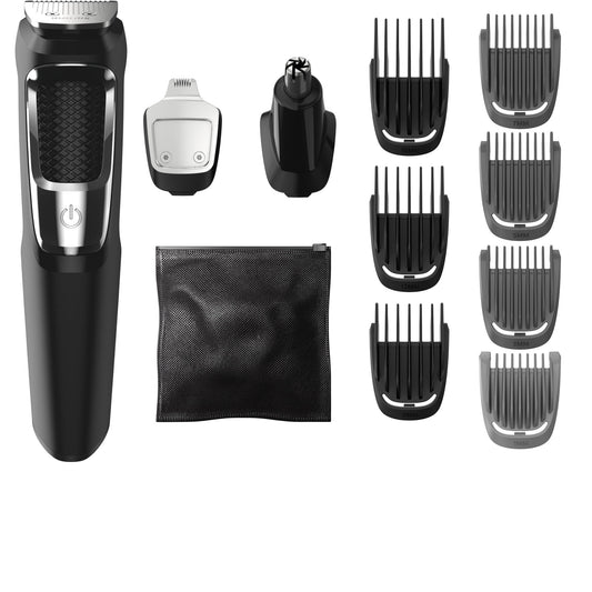 3 Piece Mens Grooming Kit For Beard, Face, Nose, Ear Hair Trimmer & Hair Clipper