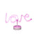 Battery Operated Pink LED Neon-Style Love Light, with Built-in Timer
