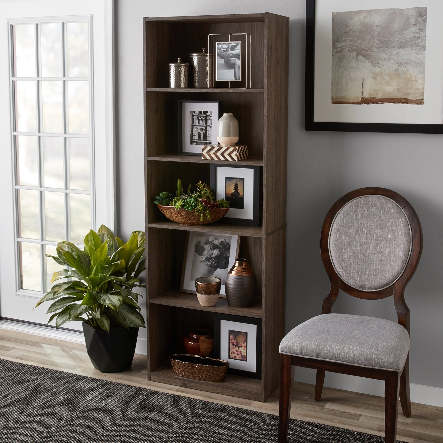 71" 5-Shelf Bookcase with Adjustable Shelves