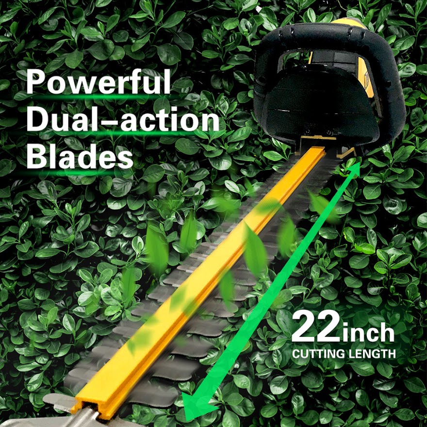 20V Cordless Hedge Trimmer w/ 22 inch Dual Action Blade