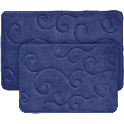 2-Pieces Memory Foam Bath Mat Set