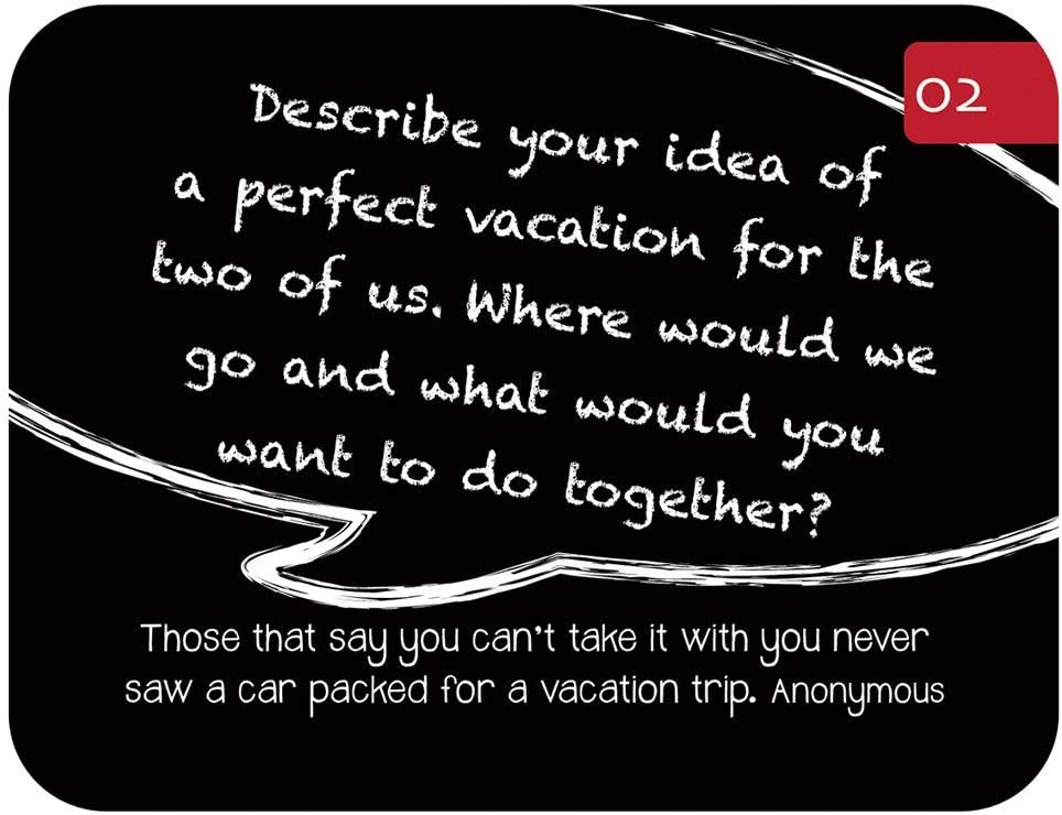 88 Great Conversation Starters for Husbands & Wives-Romantic Card Game for Married Couples