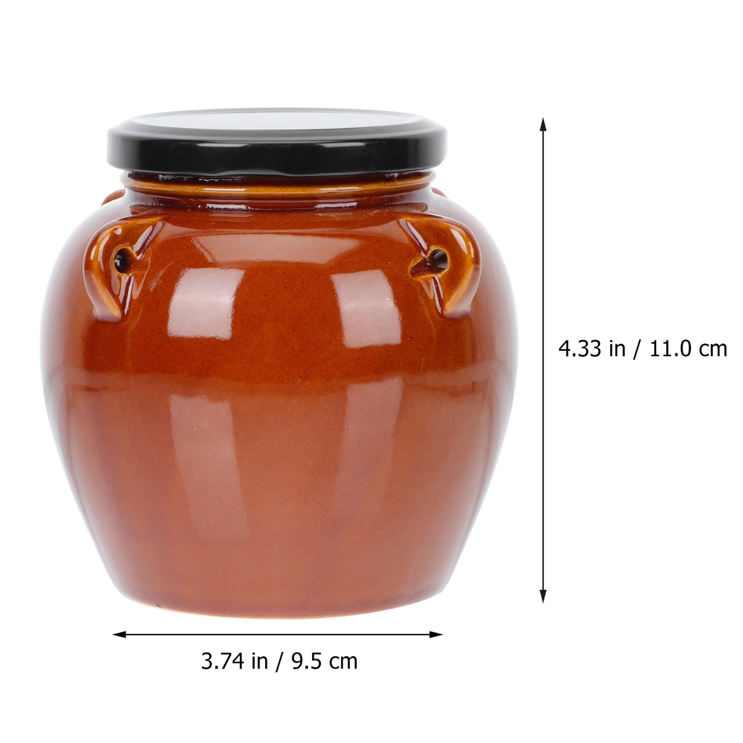 1Pc Ceramic Pickle Jar Dried Food Storage Tank w/ Lid