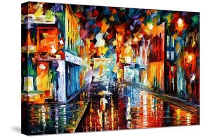 City Under Rain, Abstract Wrapped Canvas Print Wall Art Home Decoration