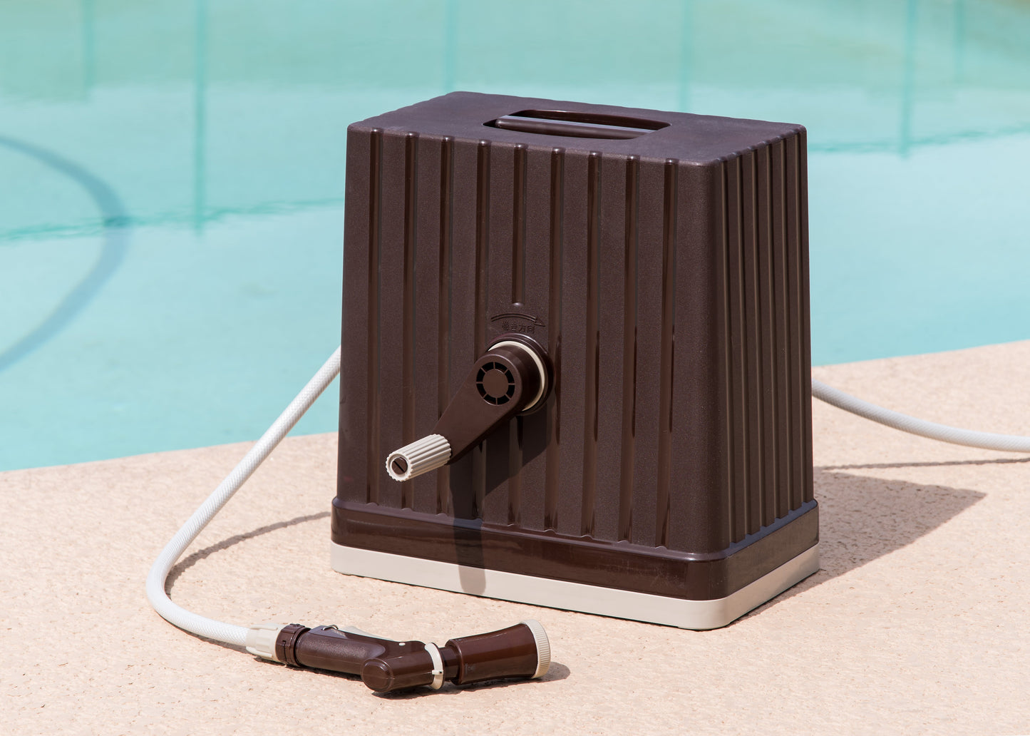 65.61 FT Hose Reel with Nozzle, Brown