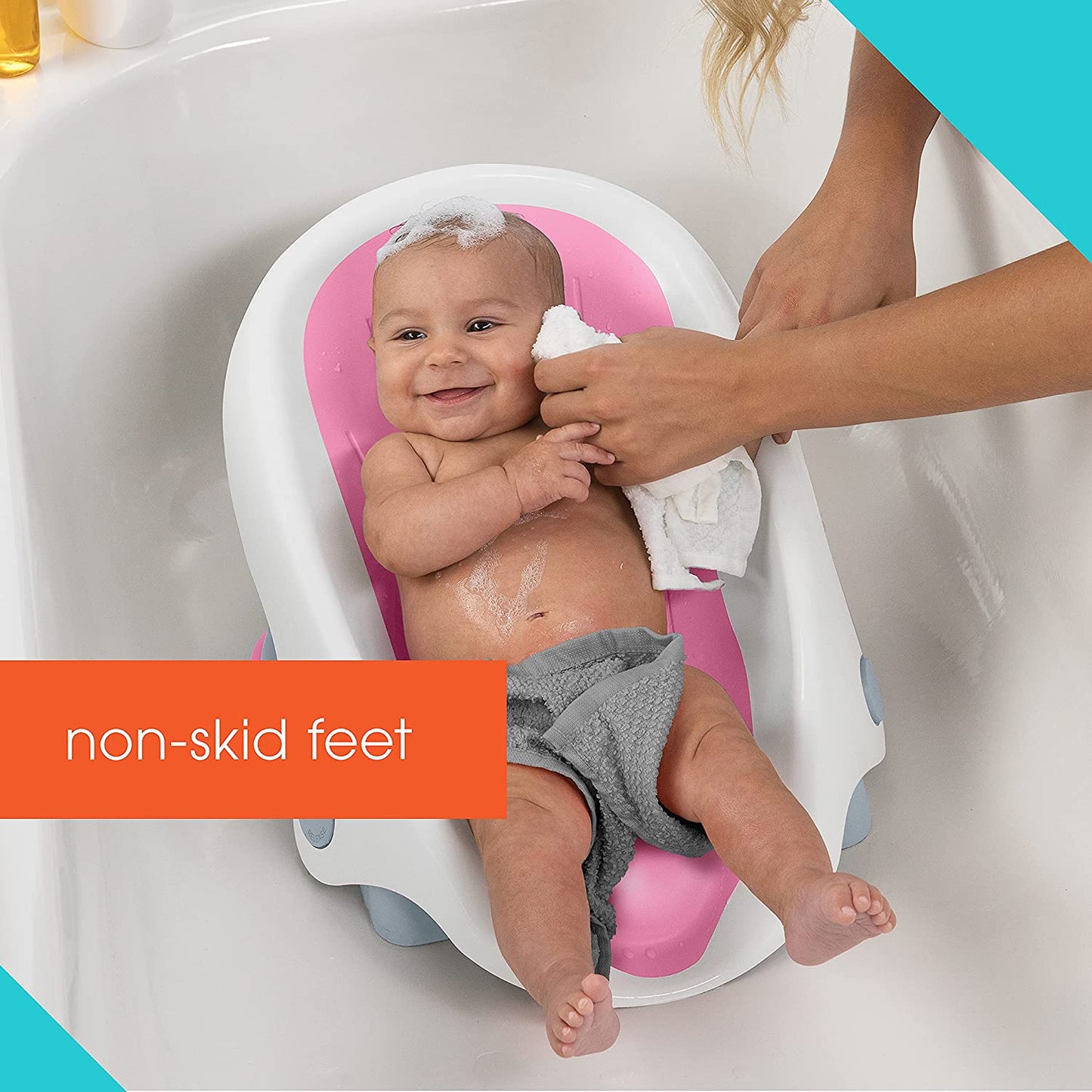Summer Clean Rinse Baby Bather (Pink) Bath Support