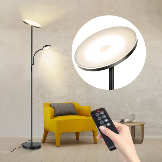 LED Torchiere Floor Lamp w/ Reading Side Light