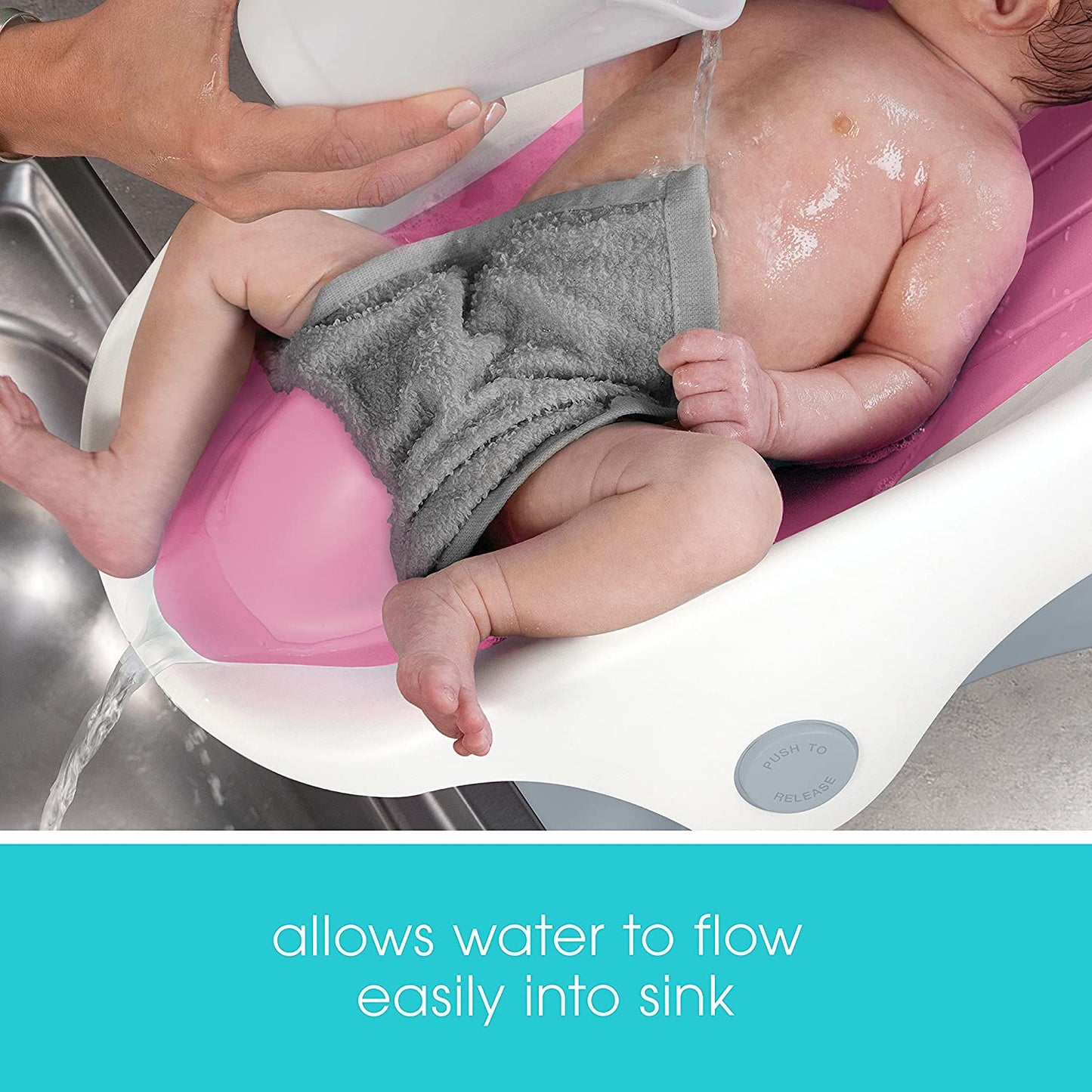 Summer Clean Rinse Baby Bather (Pink) Bath Support
