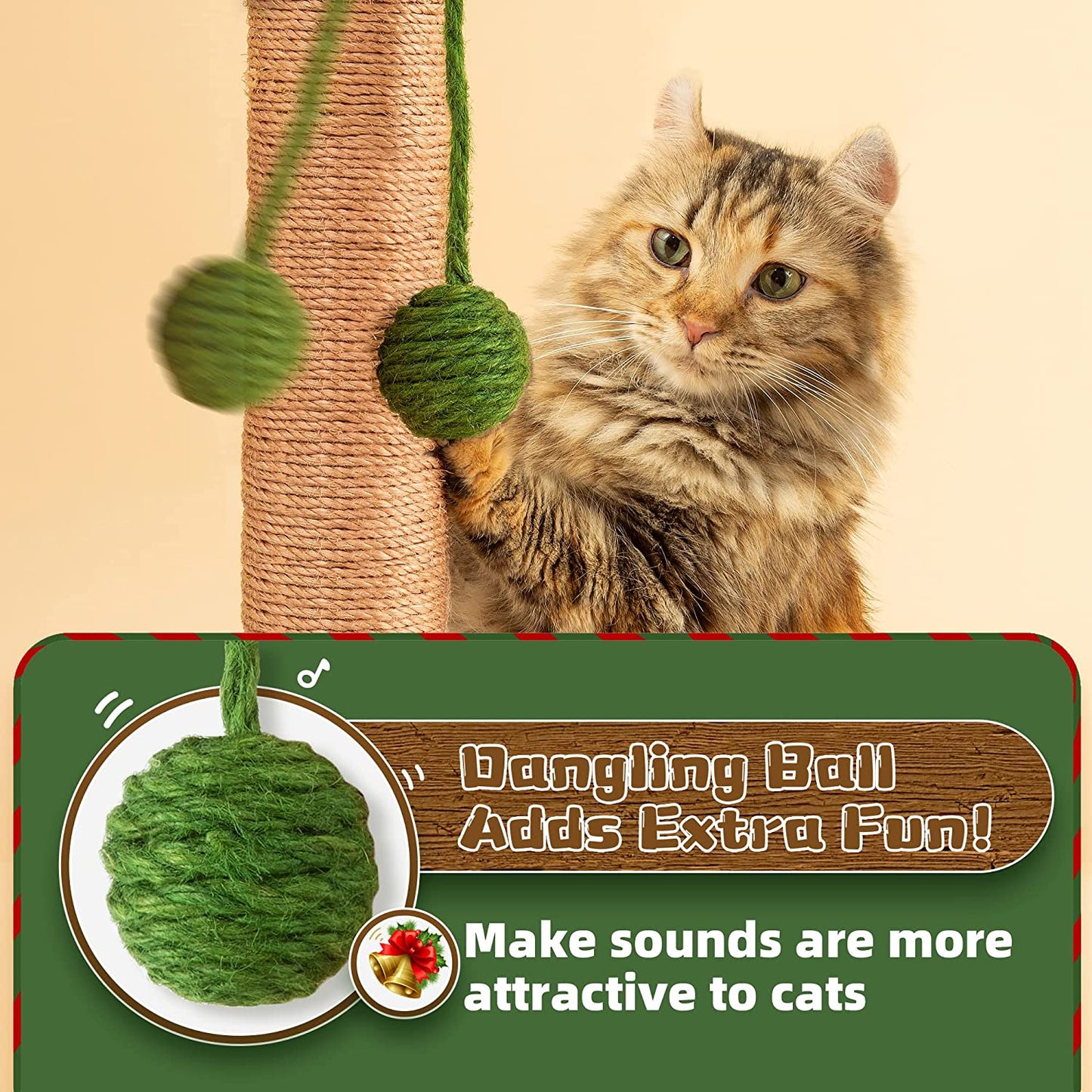 Cat Scratching Post 33 inch Tall for Indoor Cats