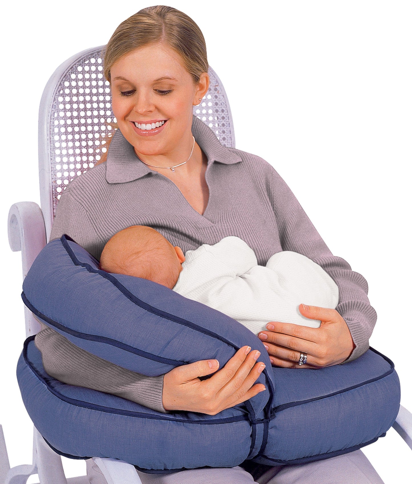Natural Boost Adjustable Nursing Pillow, Denim
