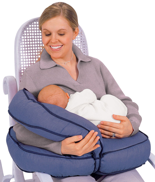 Natural Boost Adjustable Nursing Pillow, Denim