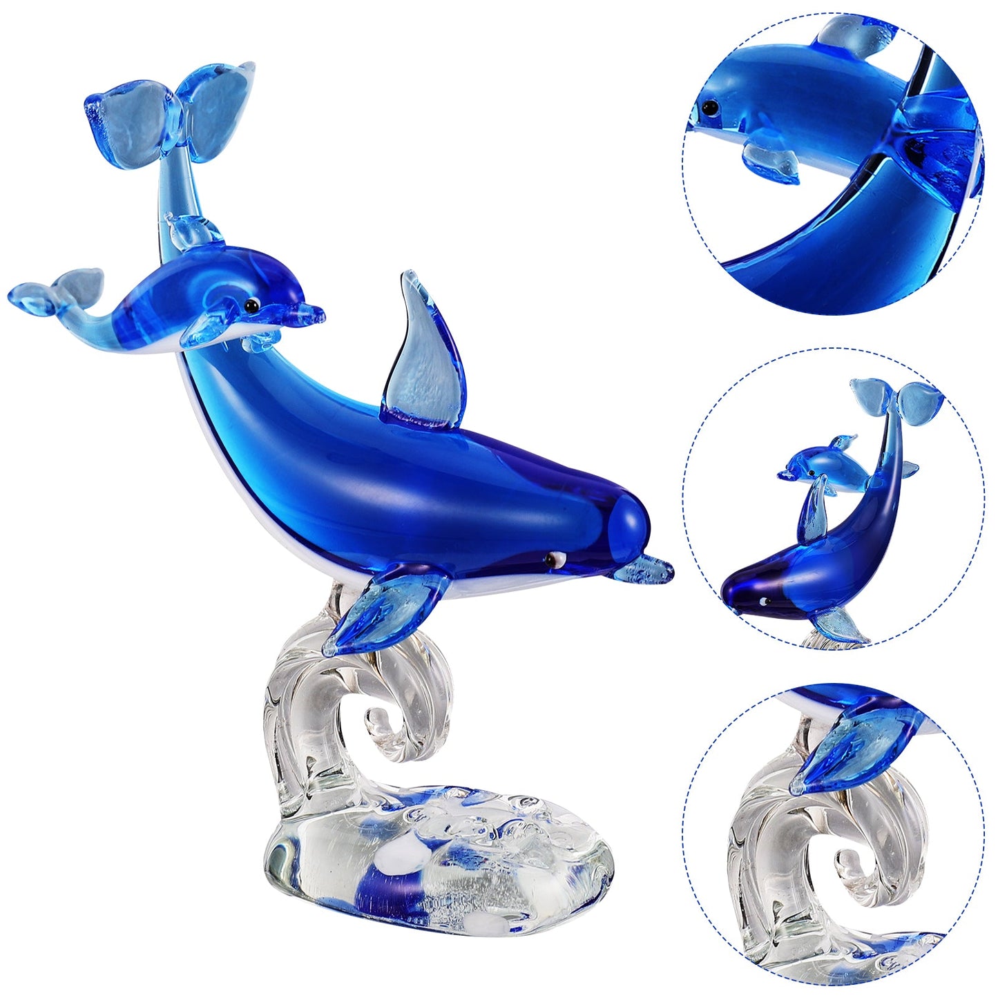 1Pc Crystal Dolphin Figurine for Home Decoration