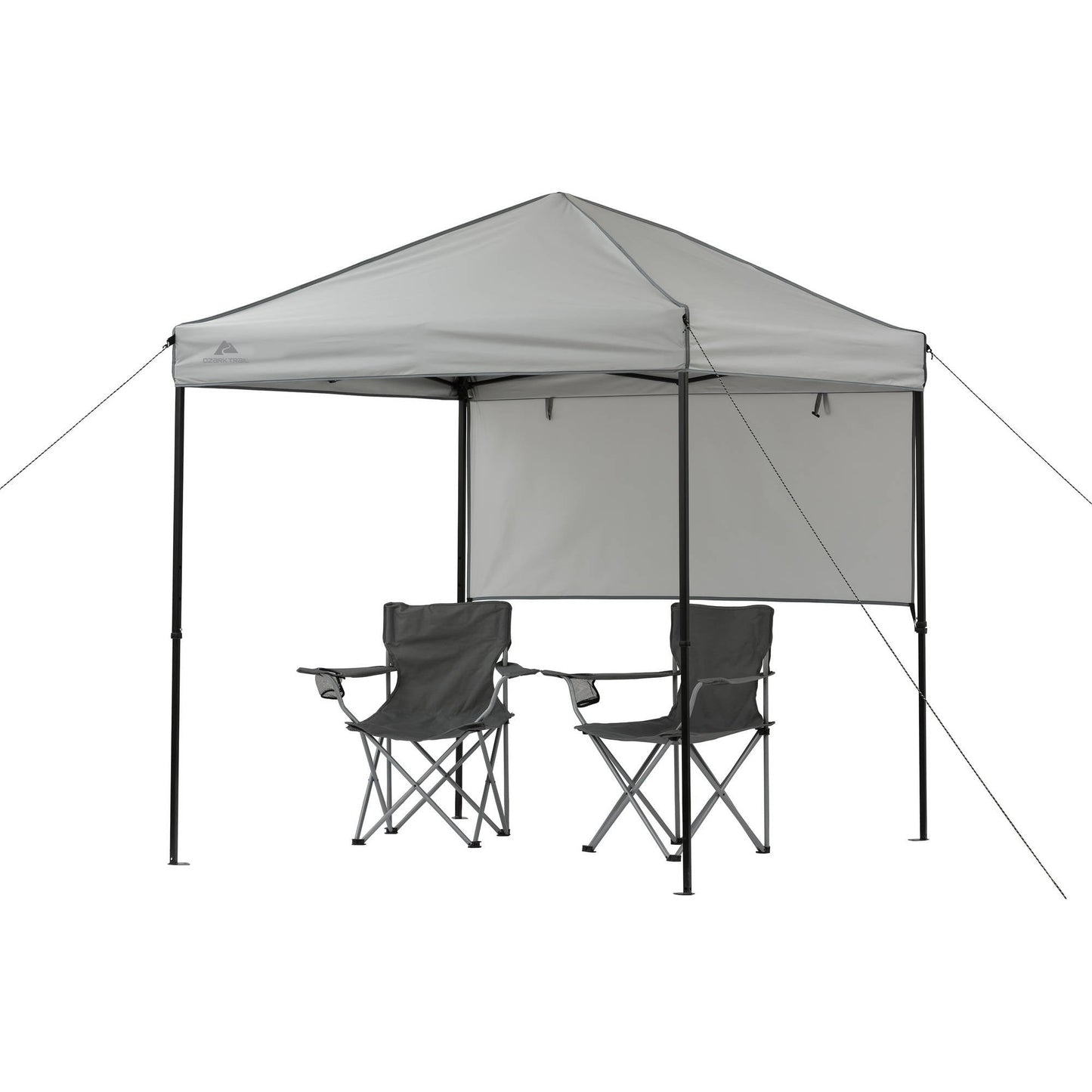 6' x 6' Gray Instant Outdoor Canopy w/ UV Protection